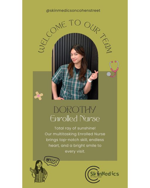 Kamusta, Dorothy! We're so happy she's part of our SkinMedics family. Her friendly attitude, dedication to quality, and commitment to thoughtful care make her a great addition to our team. Visit us on Cohen Street and take a moment to say hi. 👐💊
