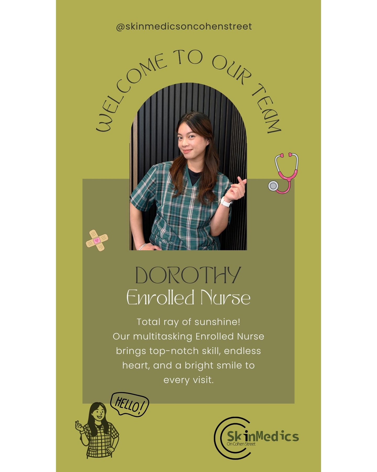Kamusta, Dorothy! We're so happy she's part of our SkinMedics family. Her friendly attitude, dedication to quality, and commitment to thoughtful care make her a great addition to our team. Visit us on Cohen Street and take a moment to say hi. 👐💊